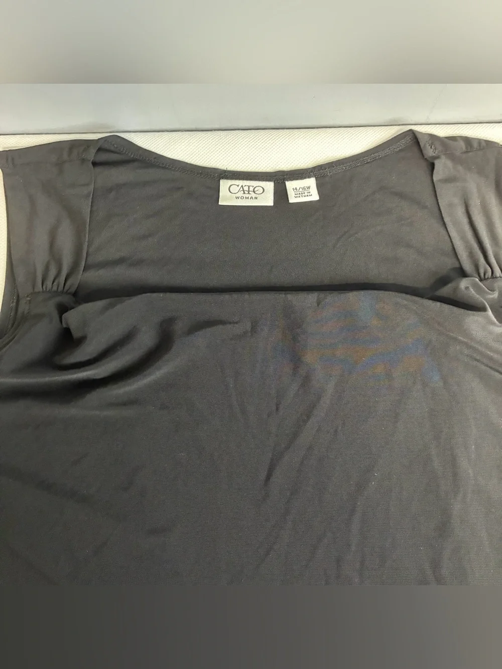 Cato Black Tank Top Women's Sz 14/16W Sleeveless Blouse